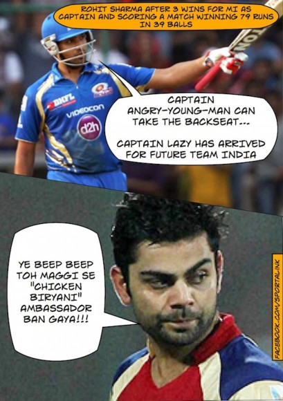 Words exchanged between Virat and Rohit