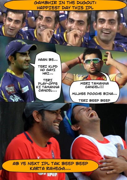 Gambhir gets even with Kohli