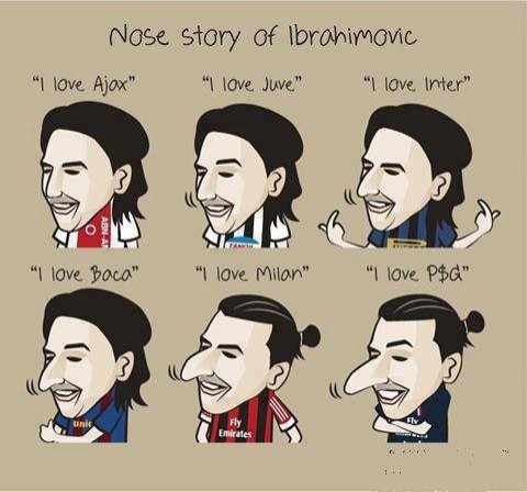 Nose Story Ibrahimovic