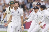 The Ashes, 1st Test: Anderson, Finn put England slightly ahead on day one