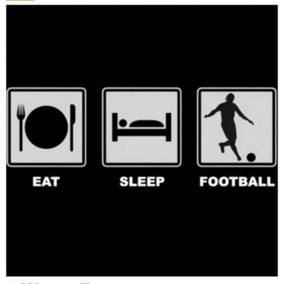 Simple life of a football fan