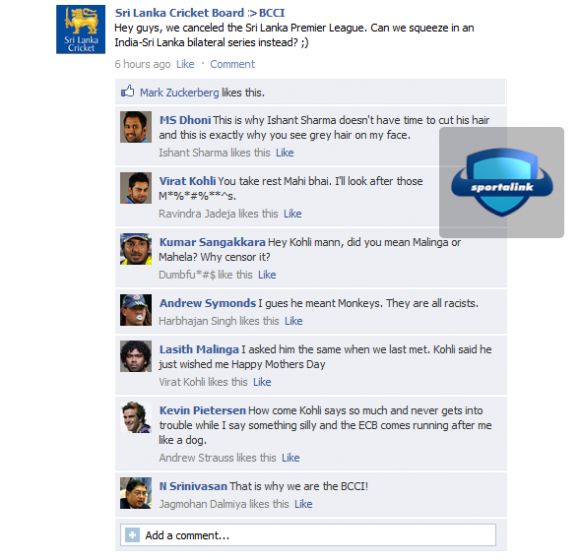 Sri Lanka Cricket Board - Fake FB Wall