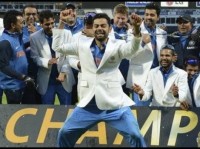 Virat Kohli Dancing Gangnam Style after winning Champions Trophy 2013