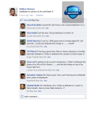 Fake FB Wall - Shikhar Dhawan after scoring a century :P