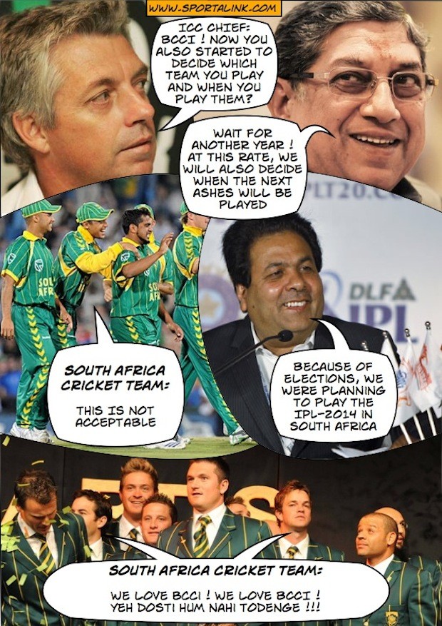 South Africa Cricket Teams says we love BCCI :P