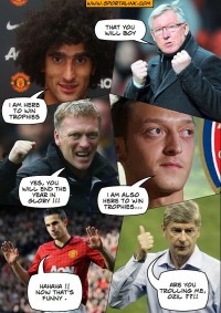 Fellaini wants to win trophies but Ozil wants to troll Wenger