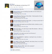 Dhoni's new hairstyle - FAKE facebook wall