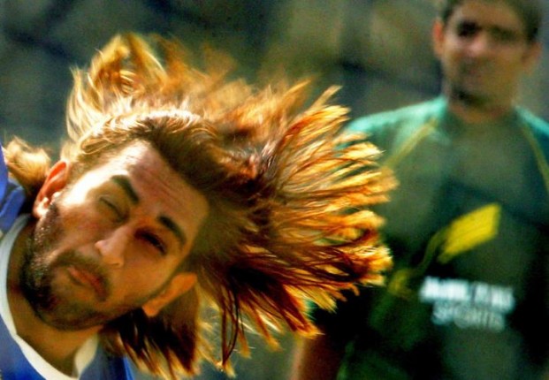 MS Dhoni and his electrifying hair