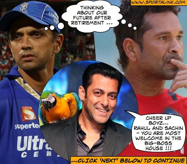 Tendulkar and Dravid in Big-Boss with Salman