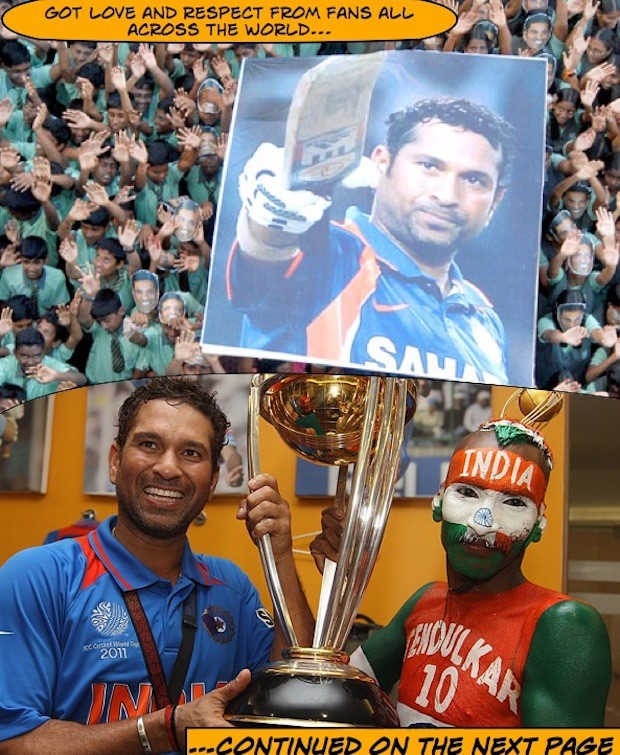 Sachin got love and respect from fans all over the world