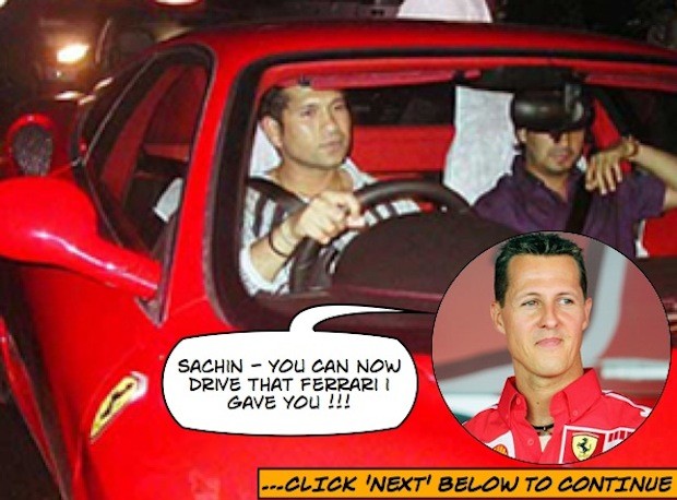 Schumacher says Sachin can drive his ferrari