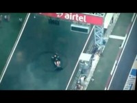 Vettel Bows to his Car after Winning India grand prix 2013 @ Indian GP 2013