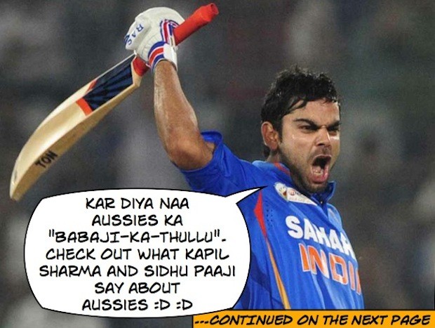 Virat Kohli does "BABAJI-KA-THULLU" of Australia