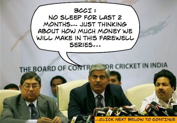 BCCI says thanks to Sachin :P