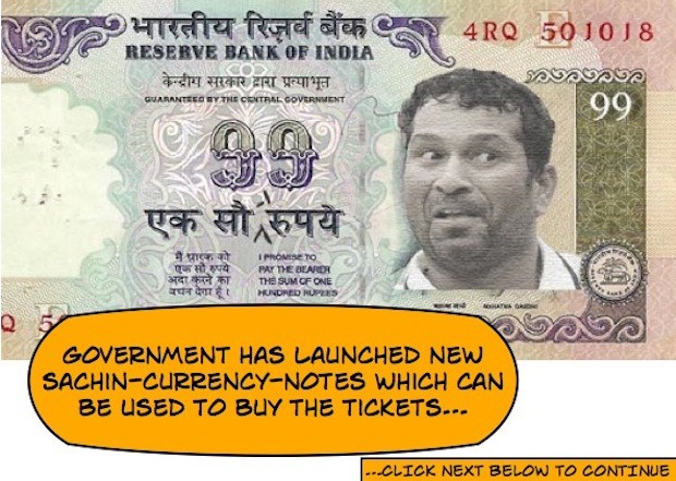 LOL WAY 1 - Use Sachin Currency Note