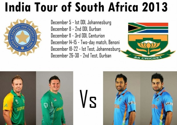 Indian Team announced for South Africa Tour