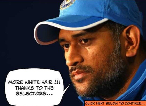 MS Dhoni gets more WHITE HAIR