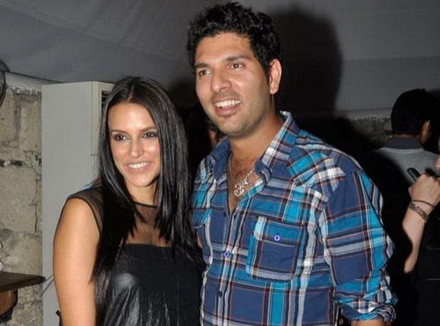 Yuvraj with Neha Dhupia