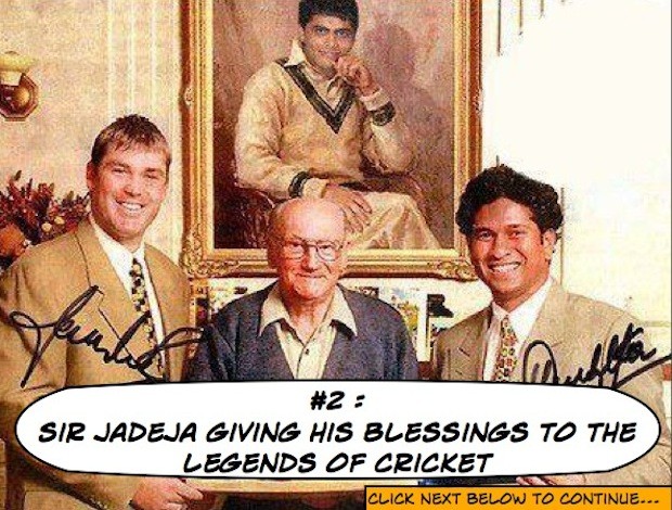 Sir Jadeja giving his blessings