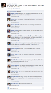 Stanislas Wawrinka's FB Wall Revealed