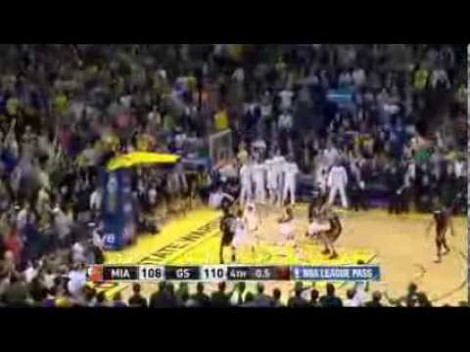 LeBron James' AMAZING game-winning 3 with 0.1 sec left vs Golden State! (02.12.2014)